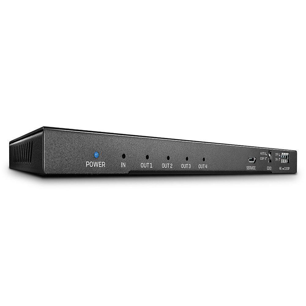 SPLITTER HDMI LINDY 18G con Audio e Downscaling 4 Porte - Supporta risoluzioni fino a 4K 60Hz 444 - 38231