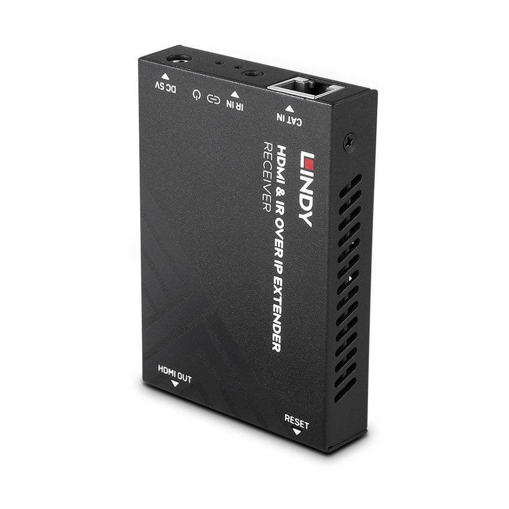 Lindy 38399 moltiplicatore AV Ricevitore AV Nero (HDMI & IR over IP Extender - - Receiver - Warranty: 24M)