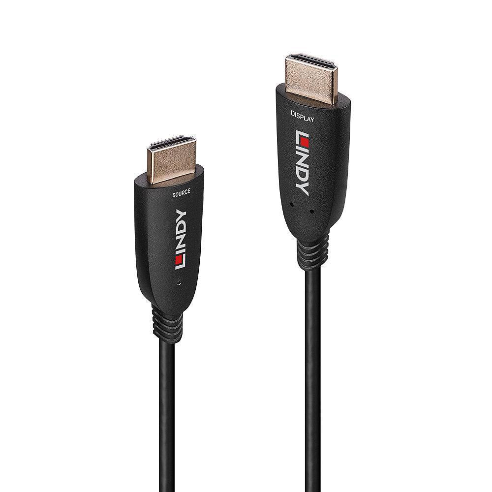 Lindy 38512 cavo HDMI 20 m HDMI tipo A Standard Nero (20M FIBRE OPTIC HYBRID HDMI - 8K60 CABLE)