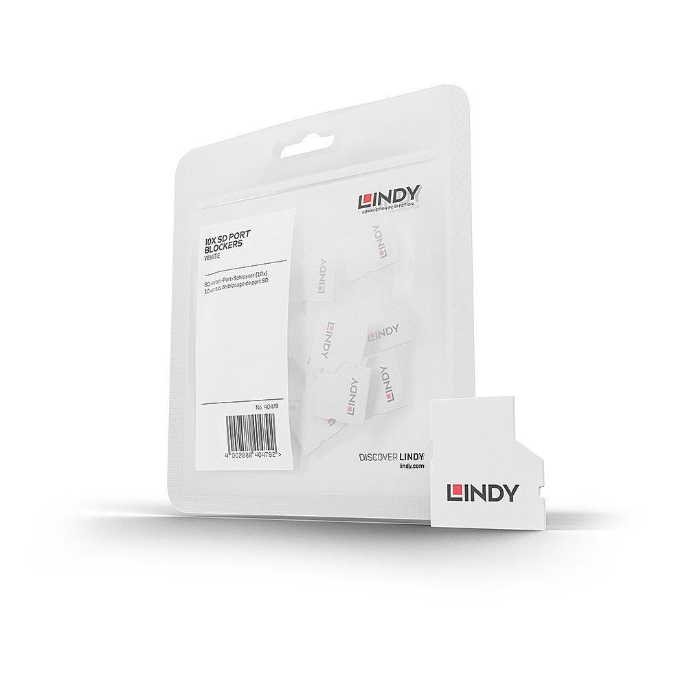 Lindy 40479 clip sicura Bloccaporte Bianco Acrilonitrile butadiene stirene (ABS)
