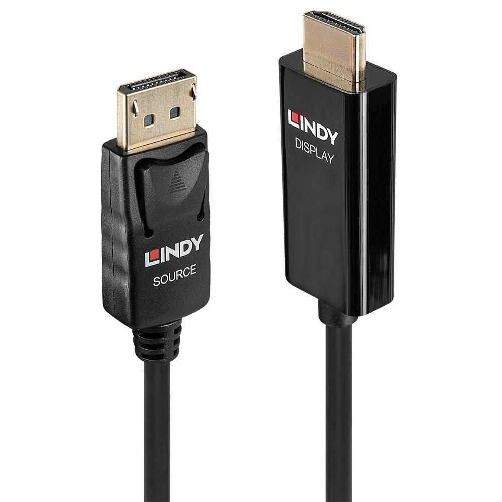 Lindy 40914 cavo e adattatore video 05 m HDMI tipo A Standard DisplayPort Nero (0.5M Dp To Hdmi Adapter Cable - Warranty 24M)