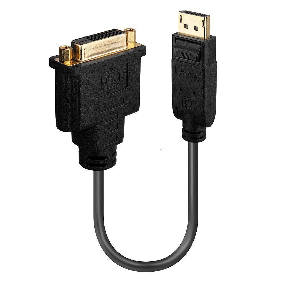 LINDY ADATTATORE CAVO DISPLAYPORT/DVI-D M/F ATTIVO 15CM