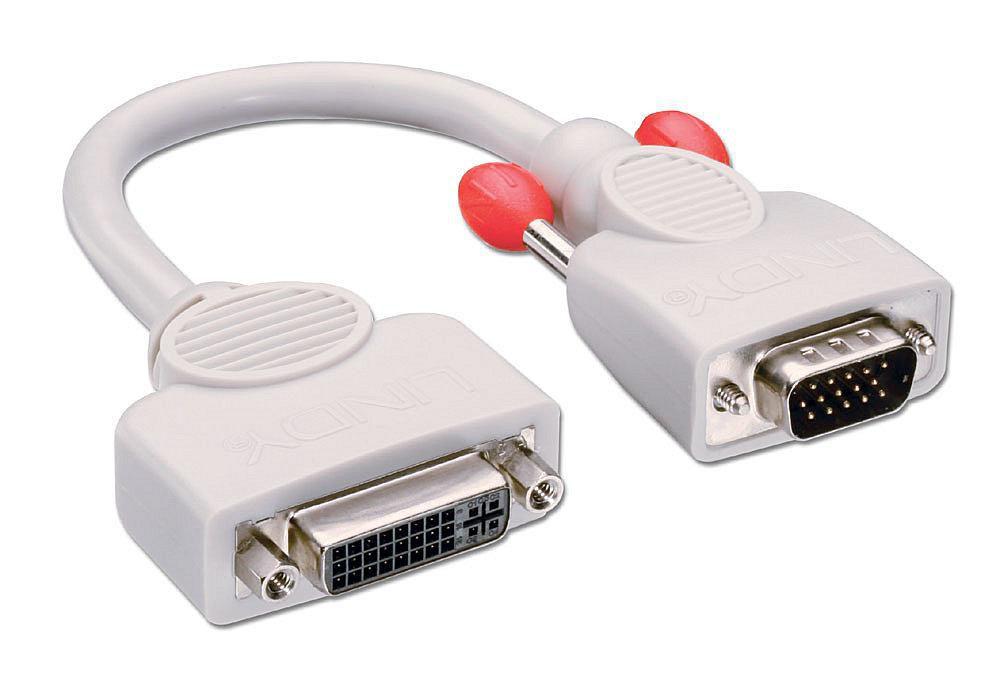 Lindy 41223 cavo e adattatore video 02 m DVI-I VGA (D-Sub) Grigio