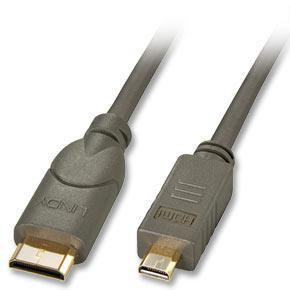 Lindy 1.5m HDMI cavo HDMI 15 m HDMI Type C (Mini) HDMI tipo D (Micro) Nero