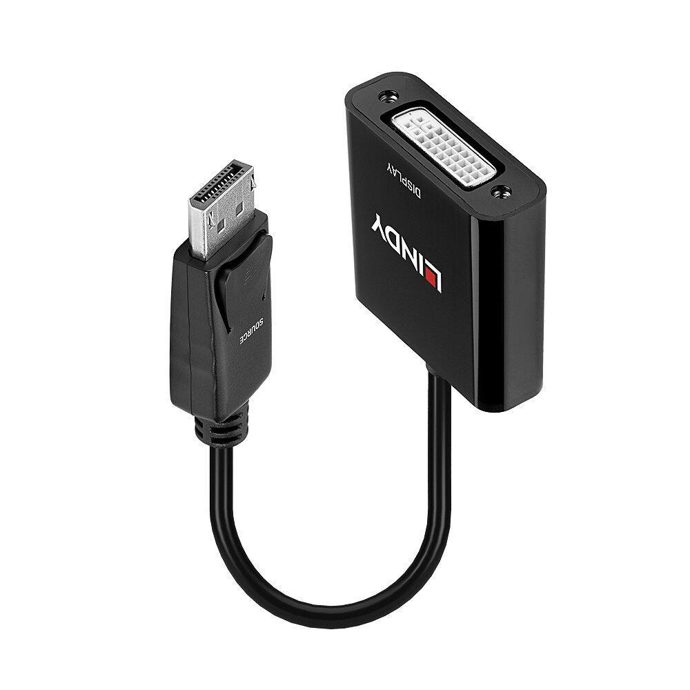 Lindy 41734 cavo e adattatore video Nero (Displayport To Dvi-D - Converter Active - Warranty 24M)
