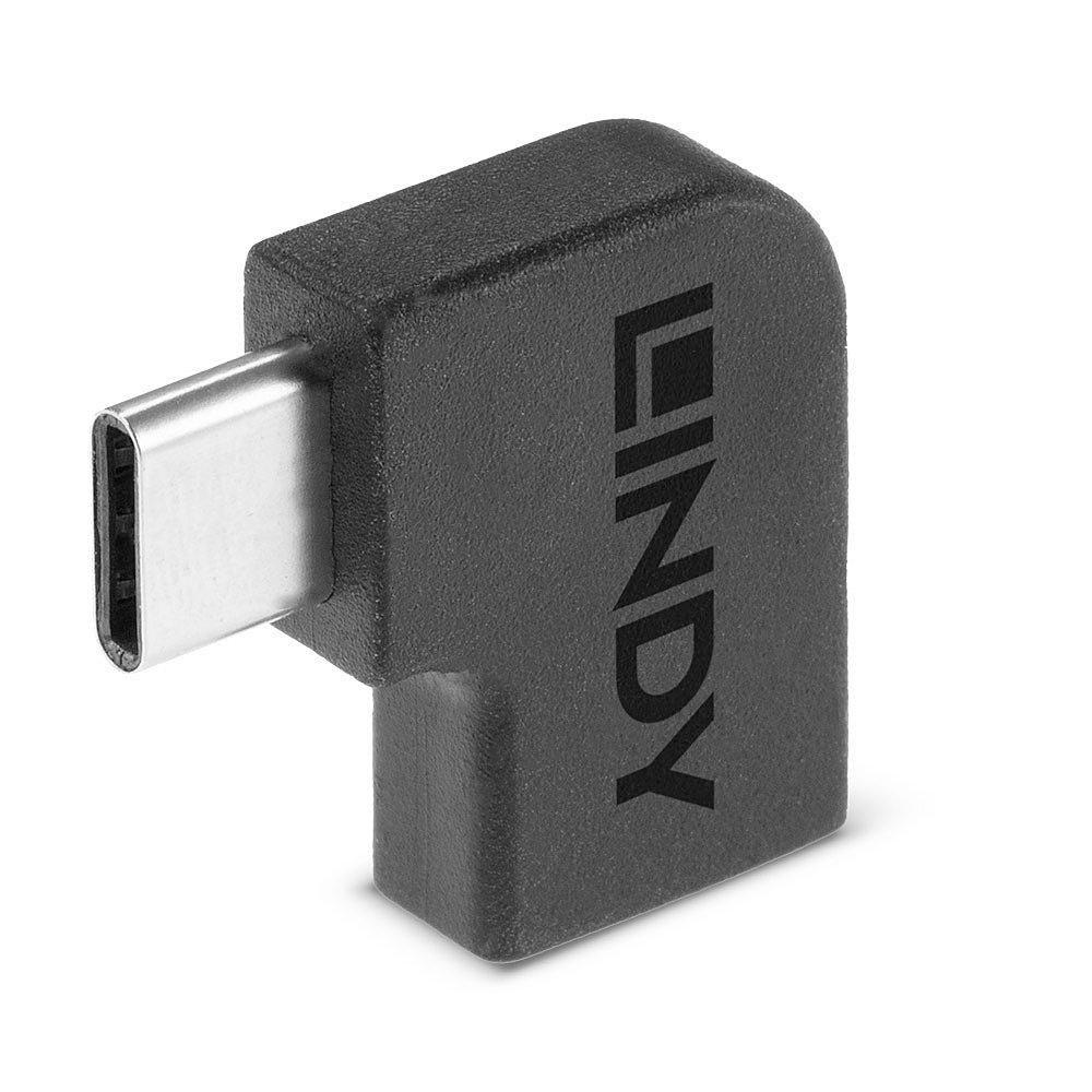 Lindy 41894 adattatore per inversione del genere dei cavi USB 3.2 Type C Nero (Usb 3.2 Type C To C Adapter - 90 - Warranty 120M)