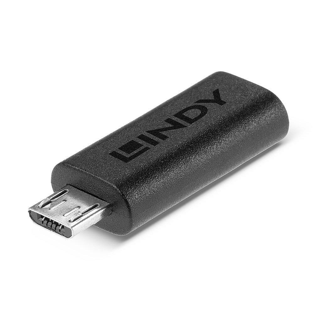 Lindy 41903 adattatore per inversione del genere dei cavi USB Type C USB Type Micro-B Nero (Usb 2.0 Type C To Micro-B - Adapter
