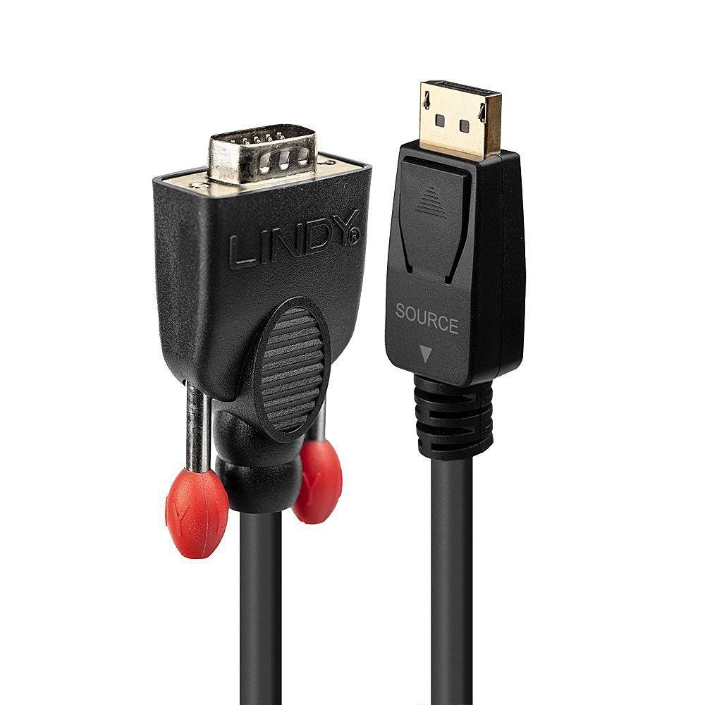 Lindy 41943 cavo e adattatore video 3 m VGA D-Sub DisplayPort Nero (3M Displayport To Vga - Adaptercable - Warranty 24M)