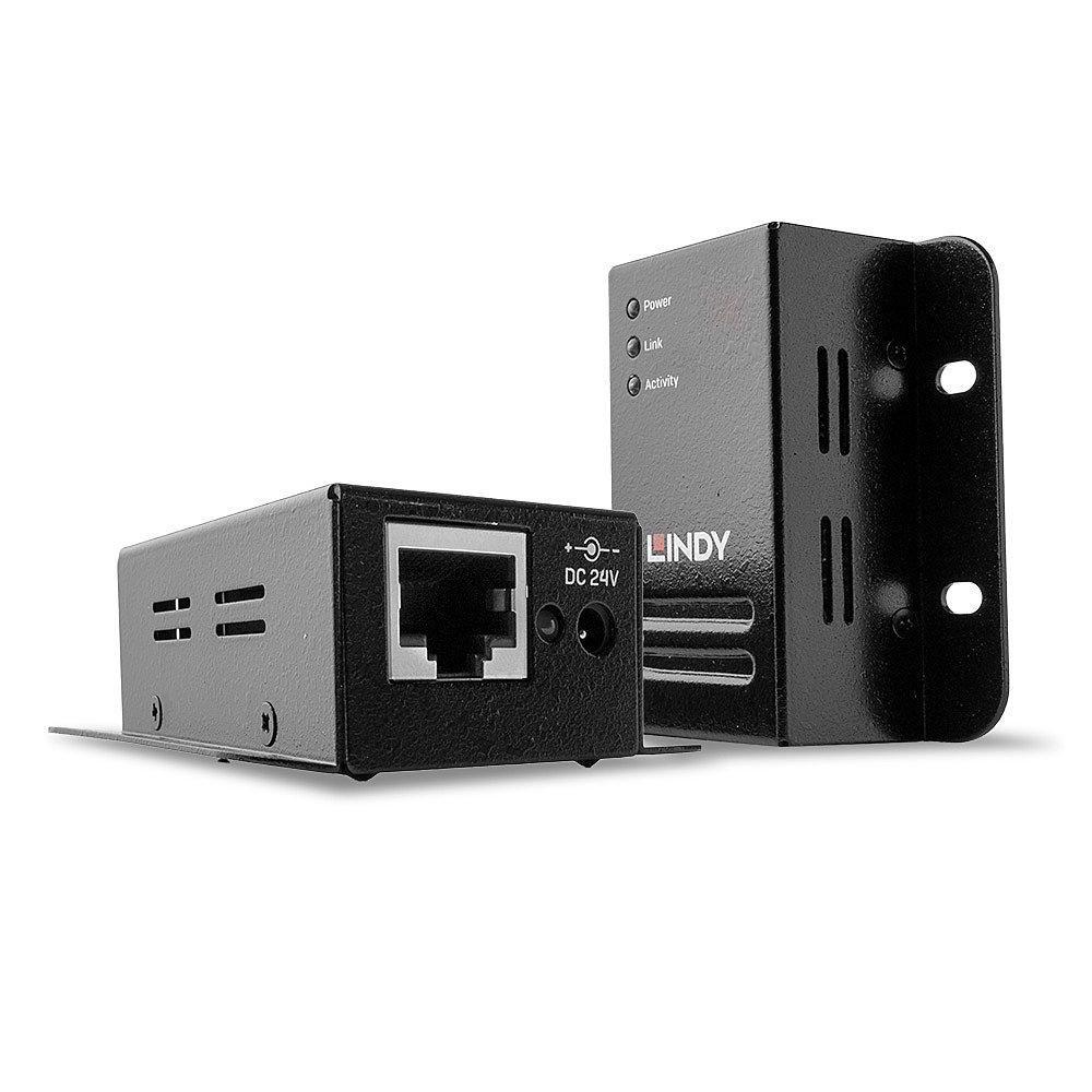 Lindy 42680 moltiplicatore di rete Ricevitore e trasmettitore di rete Nero (Usb 2.0 Cat.5 Extender 50M - Power Over Rj45 - Warr