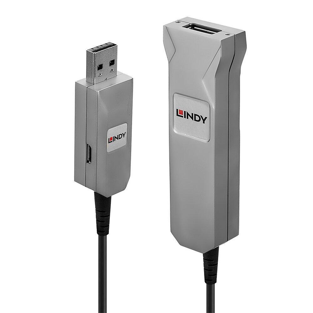 Lindy 42701 cavo USB 50 m USB 3.2 Gen 1 (3.1 Gen 1) USB A Nero Argento
