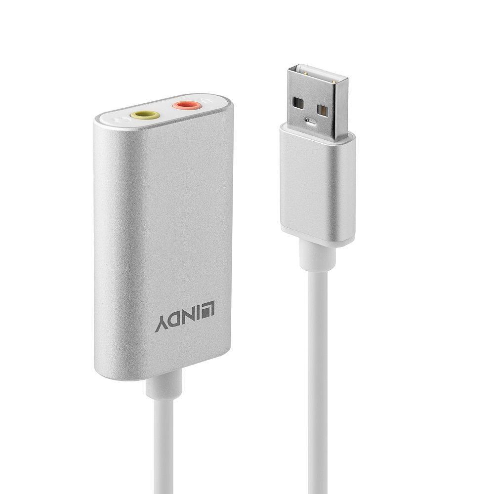 ADATTATORE LINDY USB-AUDIO Connessone di casse o cuffie e microfono con interfaccia jack da 3.5mm da una porta USB Tipo A