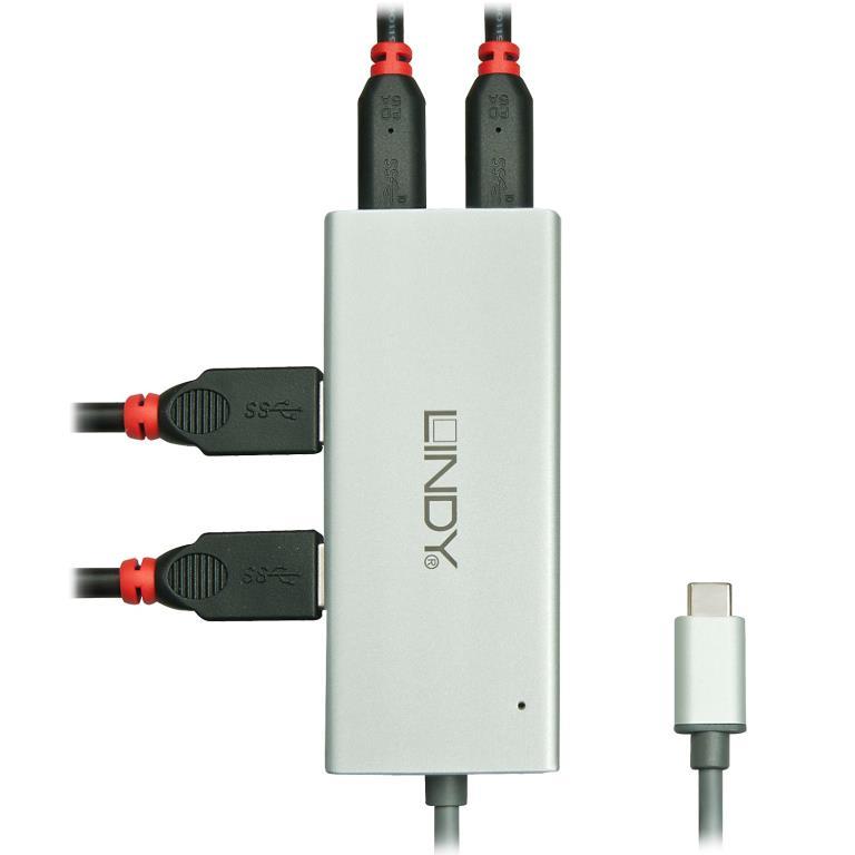 Hub USB 3.1 Tipo C, 4 Porte (2 tipo C + 2 tipo A)