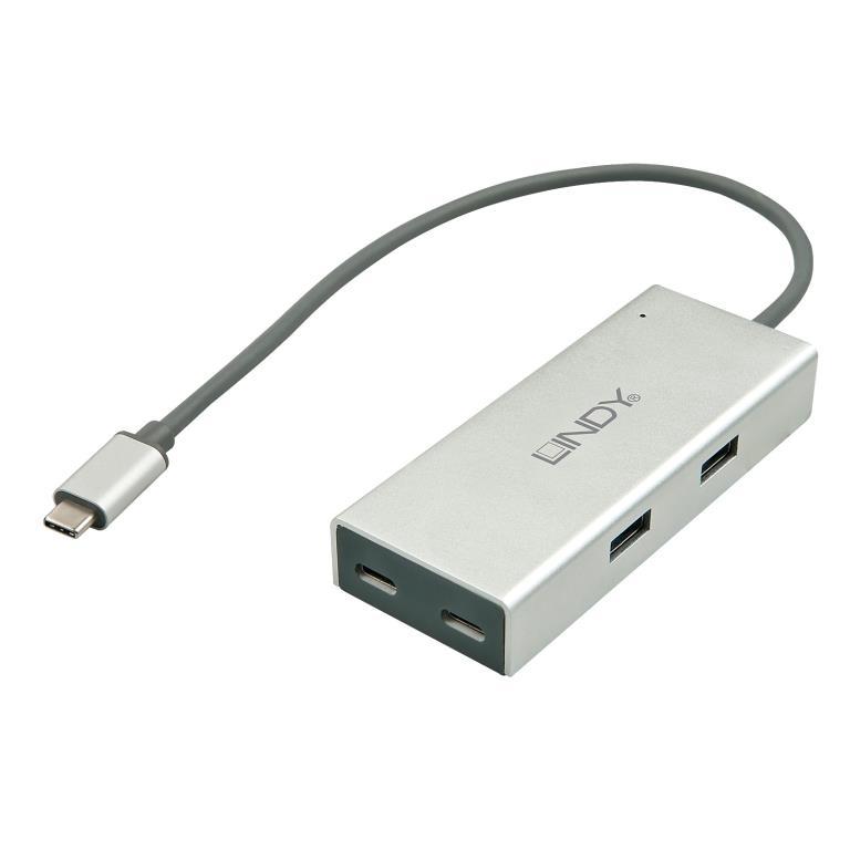 Hub USB 3.1 Tipo C, 4 Porte (2 tipo C + 2 tipo A)