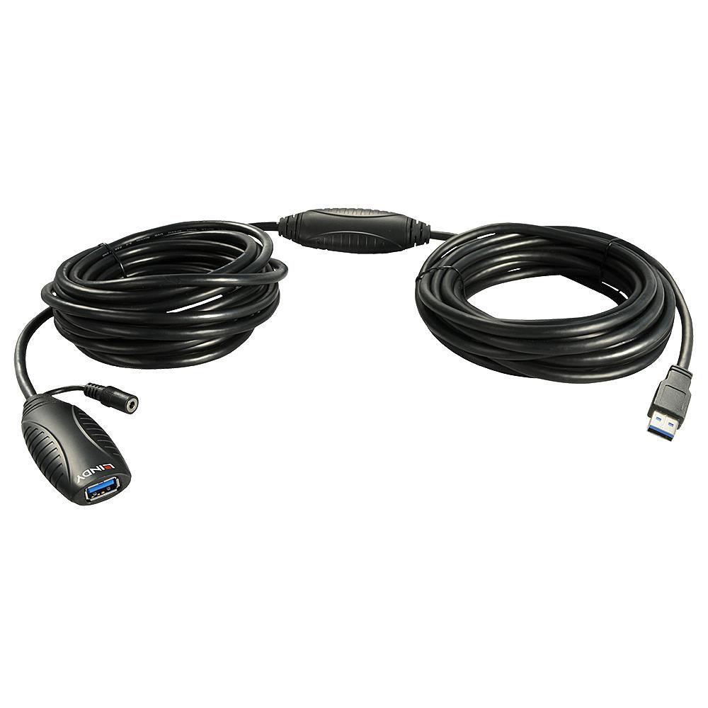 Lindy 43099 cavo USB 15 m USB 3.2 Gen 1 3.1 Gen 1 USB A Nero (15M USB 3.0 ACTIVE EXTENSION)