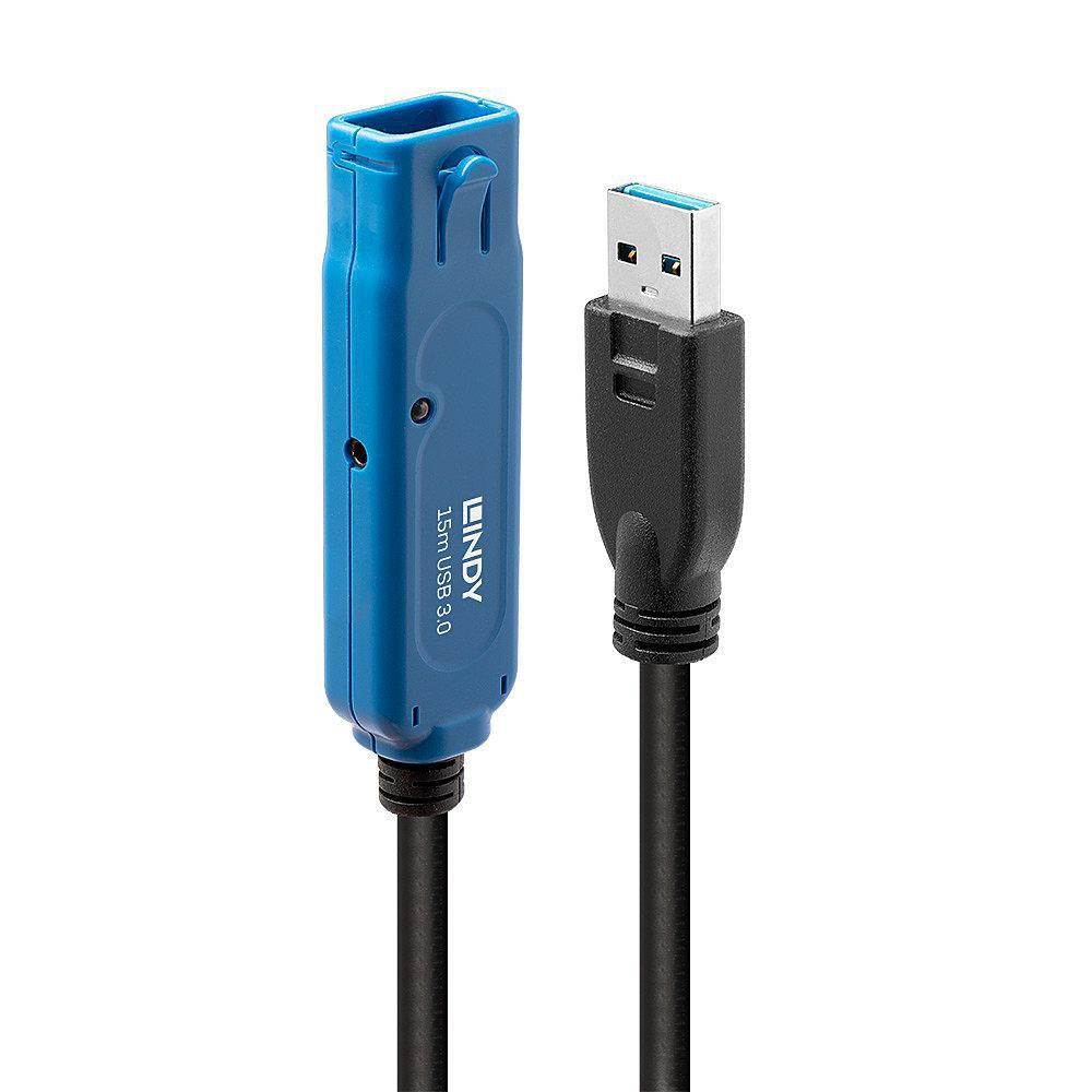 Lindy 43229 cavo USB 15 m USB 3.2 Gen 1 3.1 Gen 1 USB A Nero (15M Usb 3.0 Active Extension - Cable - Warranty 24M)