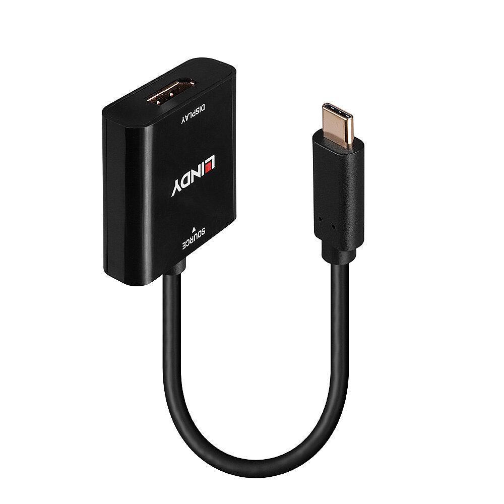Lindy 43269 adattatore grafico USB 3840 x 2160 Pixel Nero (USB Type C to DisplayPort - 4k144 Converter - Warranty 24M)
