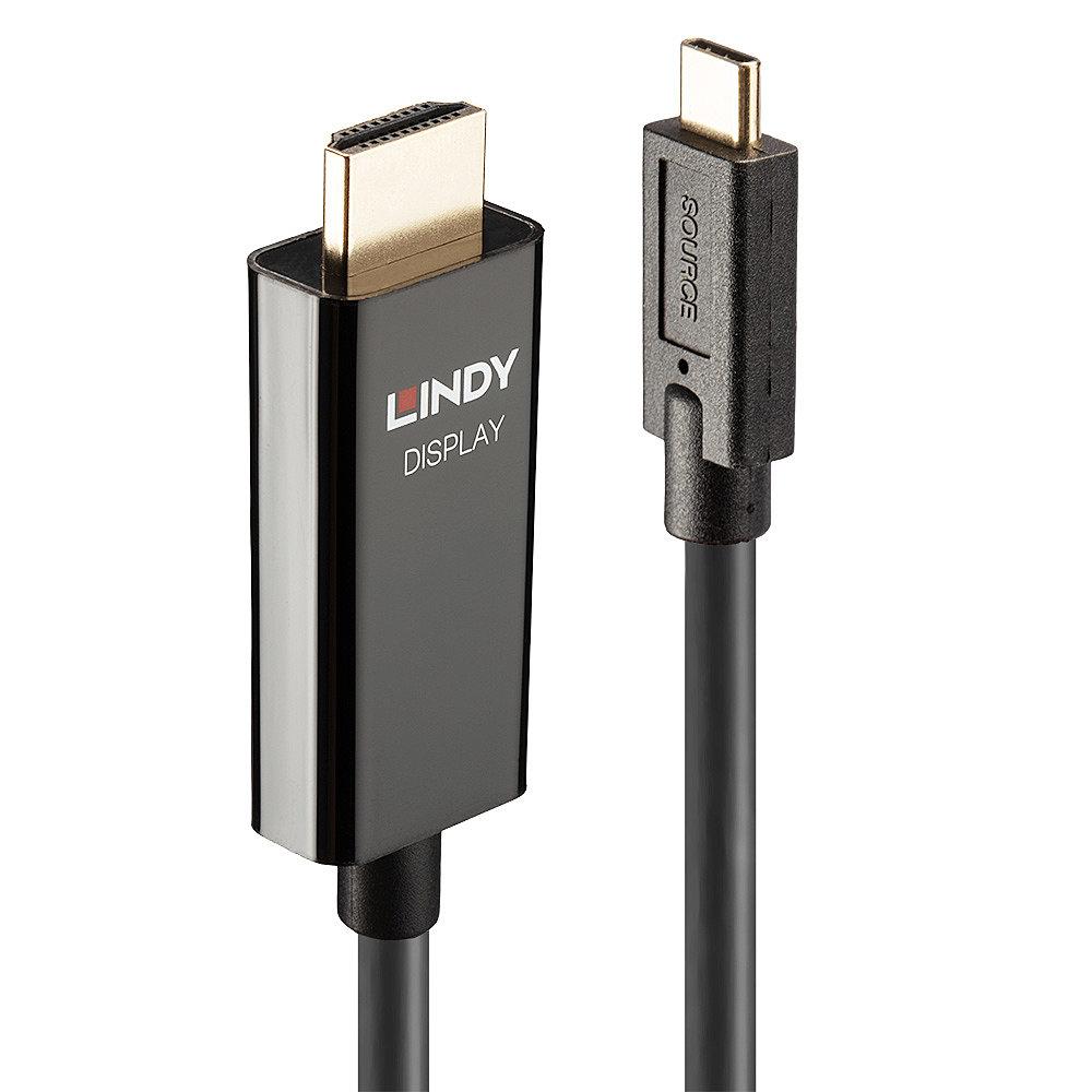 Lindy 43315 cavo e adattatore video 5 m USB tipo-C HDMI tipo A [Standard] Nero (5MUSBTYPECTOHDMI4K60ADAPTERCABLEWIT)