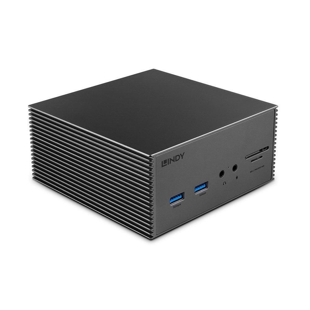 Lindy 43378 replicatore di porte e docking station per laptop Cablato USB 3.2 Gen 2 (3.1 Gen 2) Type-C Grigio