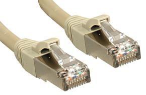 Lindy Cat.6 SSTP/S/FTP PIMF Premium Patch Cable 1.0m cavo di rete Beige 1 m (1m Cat.6 S/FTP LSZH Network - Cable Grey - Warrant