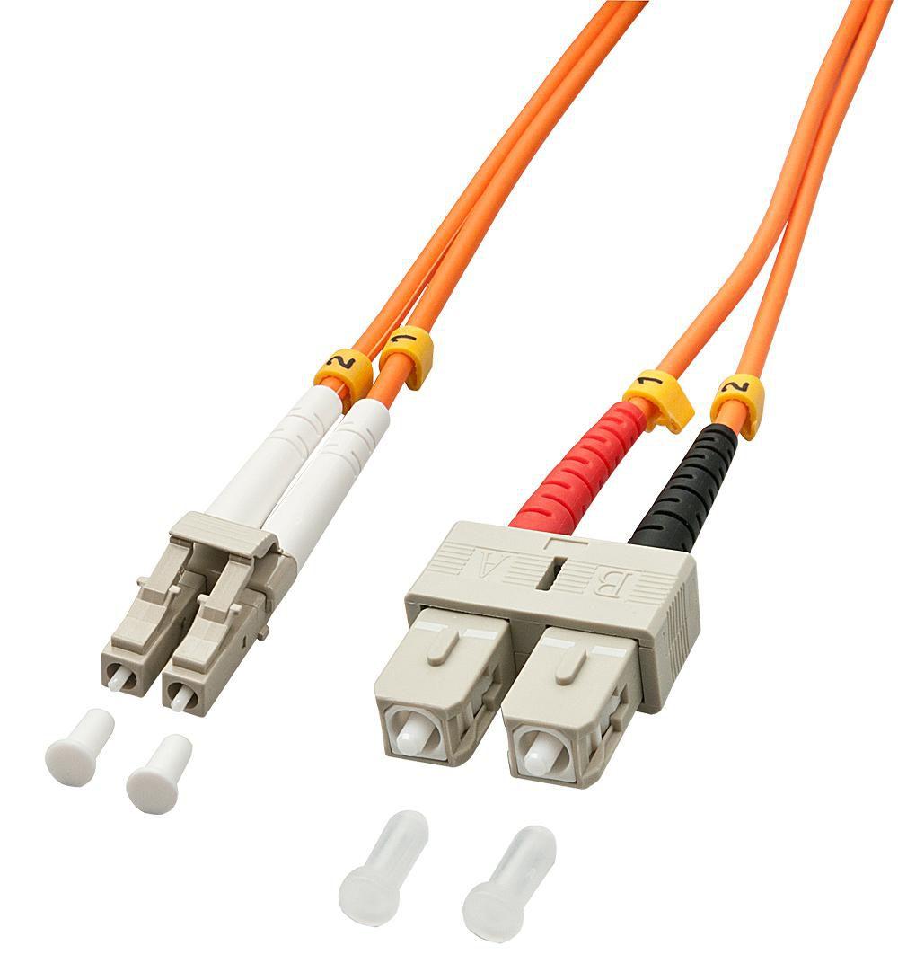 Lindy LC/SC 2m cavo a fibre ottiche OM2 Multicolore Arancione