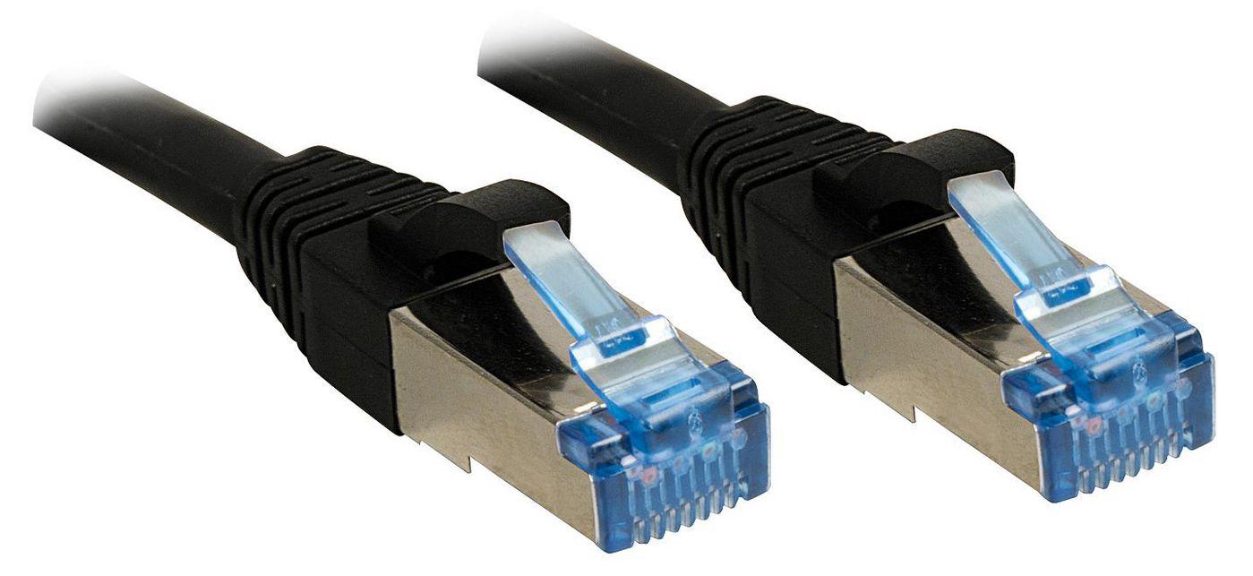 Lindy 3m Cat.6A S/FTP cavo di rete Nero Cat6a S/FTP [S-STP] (3M Cat.6A S/Ftp Networking - Cable Black Cat6A S/Ftp - [S-Stp] - W