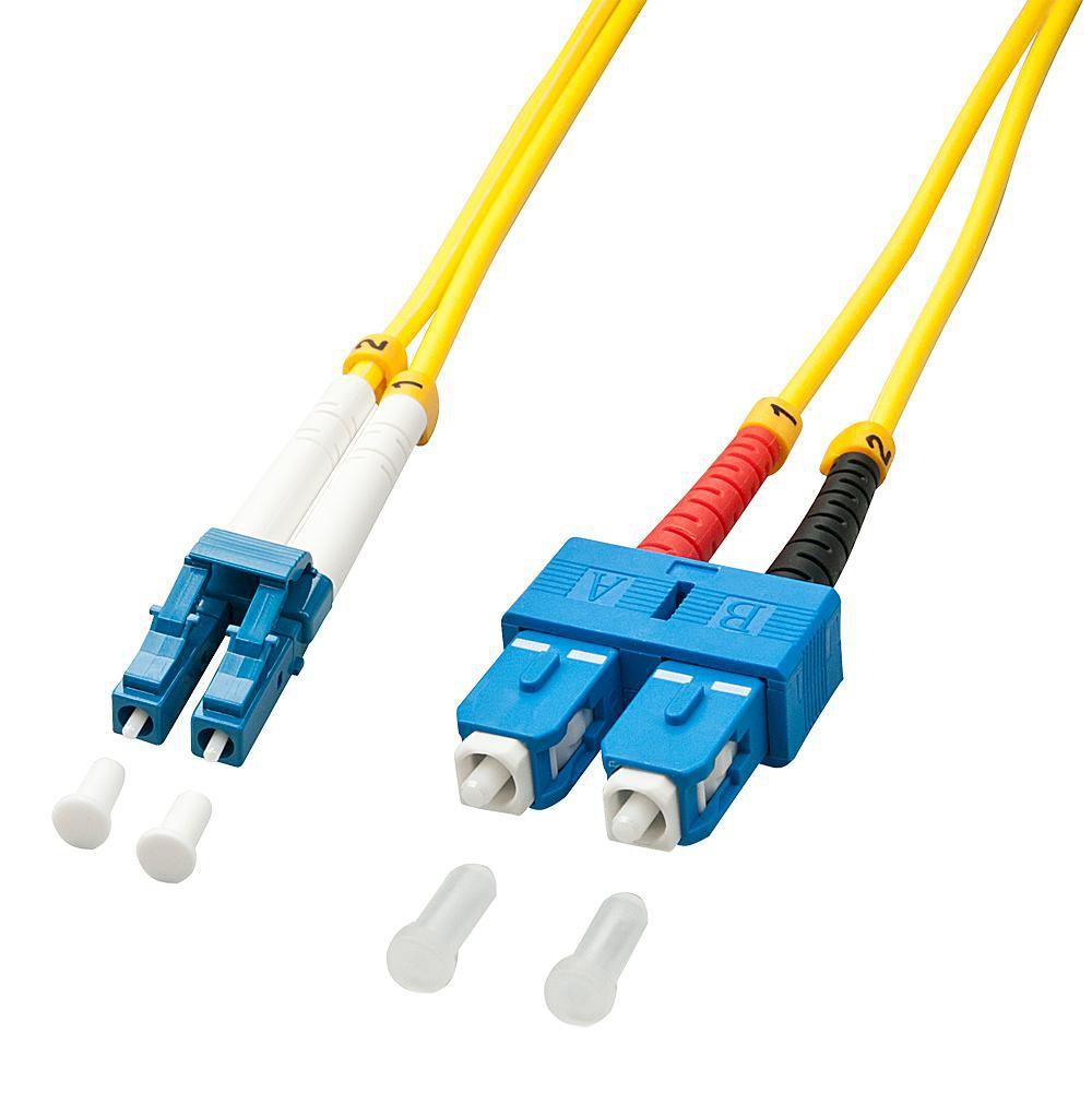 Lindy 47471 cavo a fibre ottiche 2 m LC SC OS2 Giallo (Fibre Optic Cable LC/SC 2m - Warranty 120M)