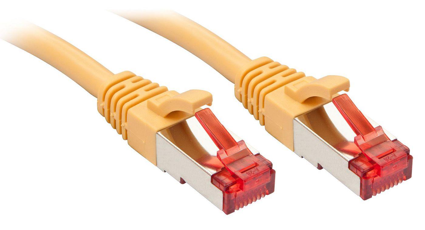 Lindy Rj45/Rj45 Cat6 3m cavo di rete Giallo S/FTP S-STP (Rj45/Rj45 Cat6 3M Networking - Cable Yellow S/Ftp S-Stp - Warranty 120