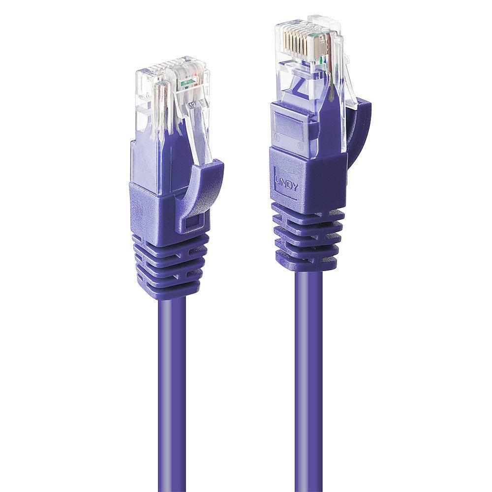 Lindy 48121 cavo di rete Viola 05 m Cat6 U/UTP (UTP)