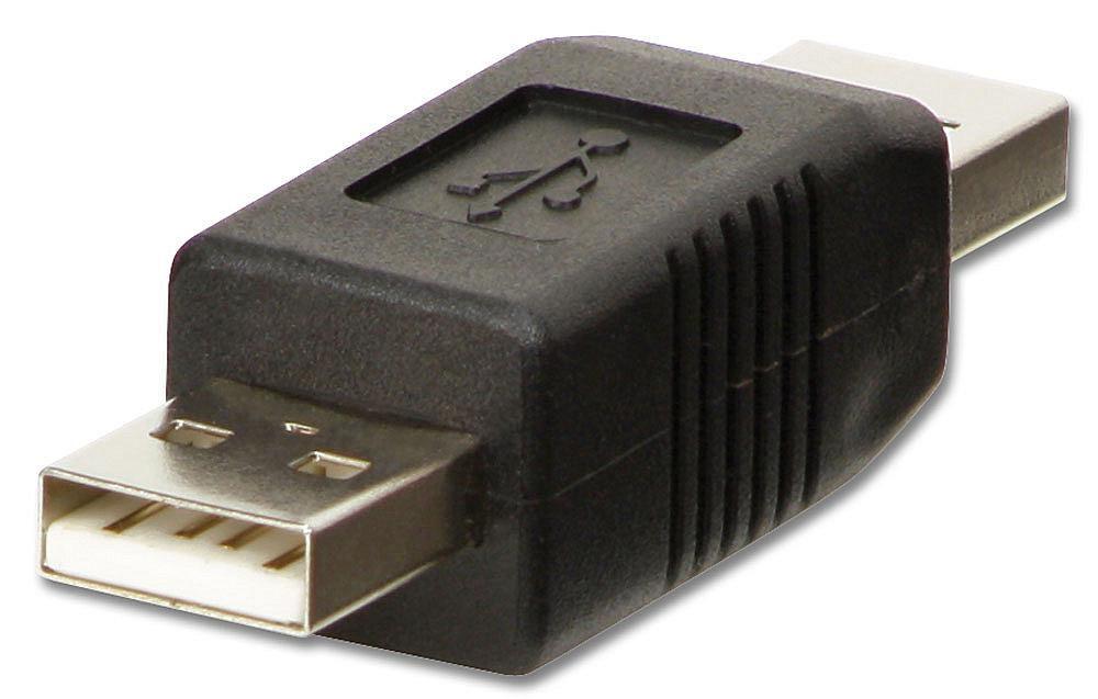 Lindy 71229 adattatore per inversione del genere dei cavi USB A Nero (USB2.0ADAPTERTYPEAMALETOTYPEAMALE)