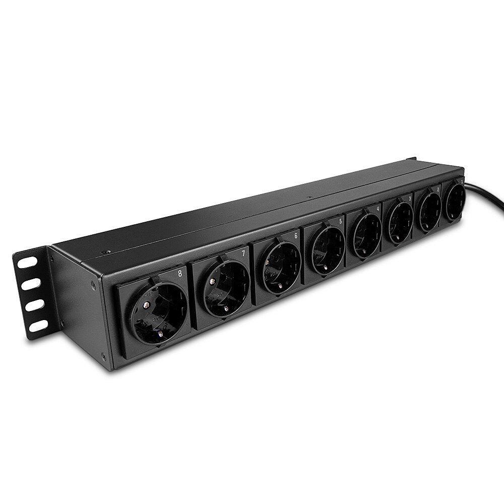 Lindy 73025 unitÃƒÂ  di distribuzione dell'energia (PDU) 8 presa(e) AC 1.5U Nero