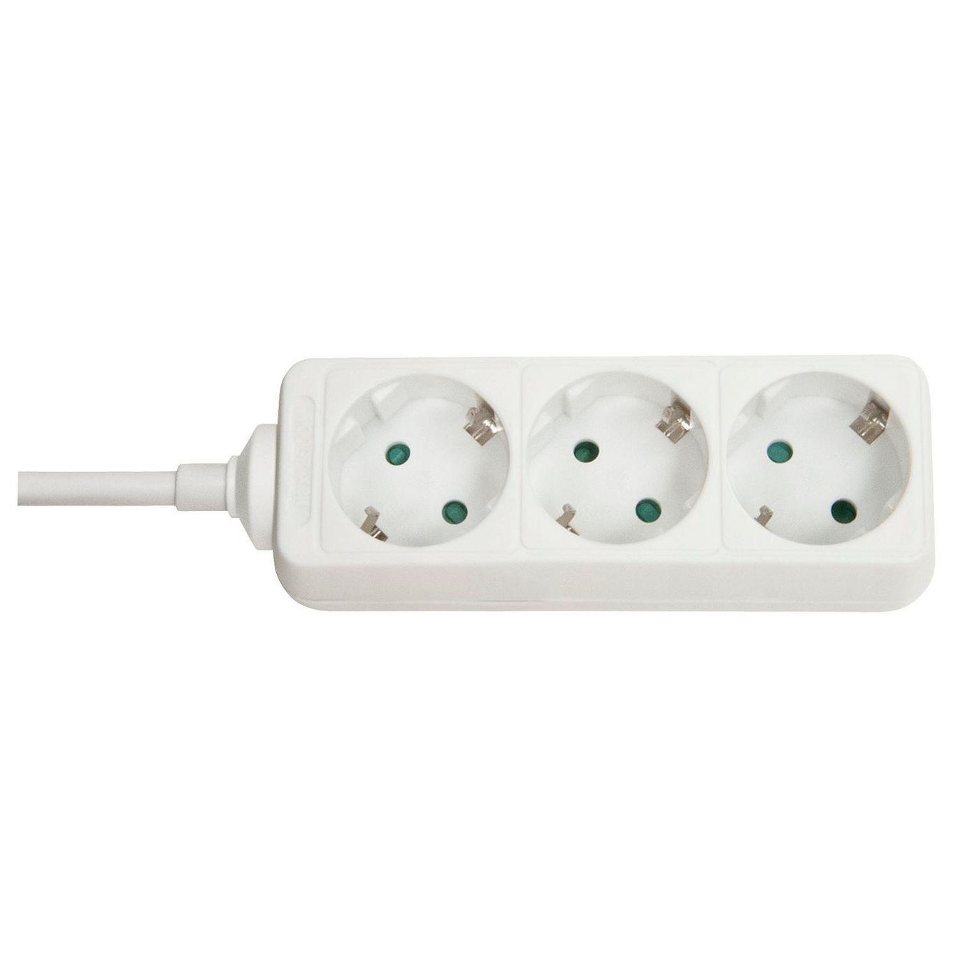 Lindy 73100 prolunghe e multiple 3 presa(e) AC Interno Bianco