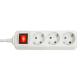 LINDY MULTIPRESA 3 INGRESSI SCHUKO CON INTERRUTTORE BIANCA