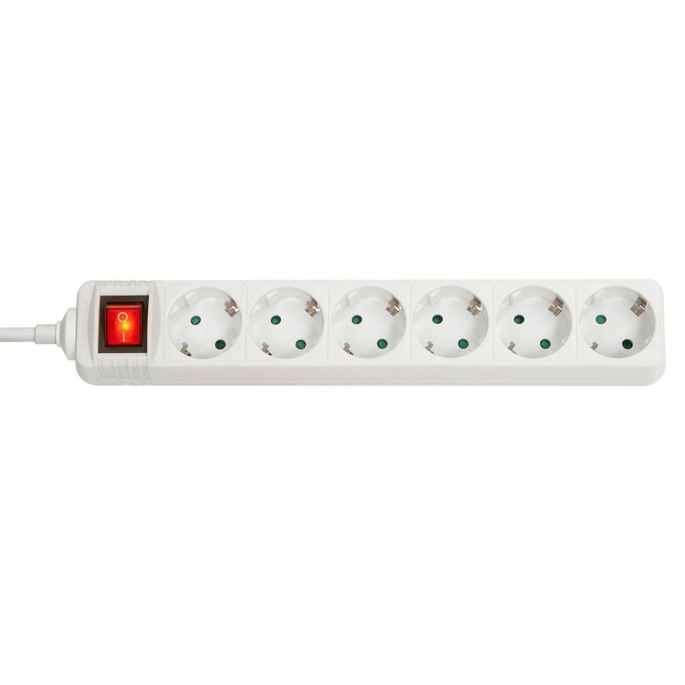 LINDY MULTIPRESA 6 INGRESSI SCHUKO CON INTERRUTTORE BIANCA