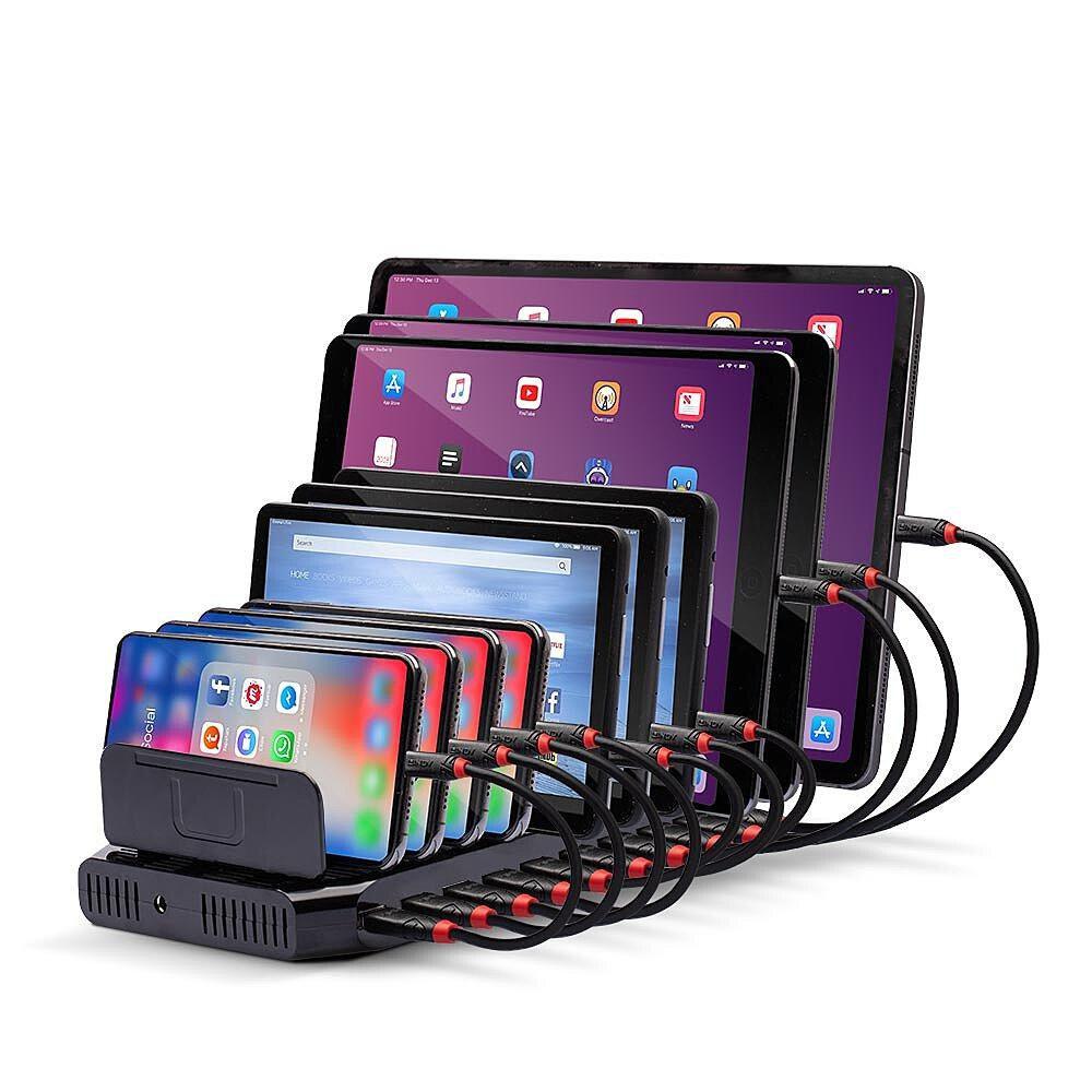 Ausgangsstrom max. 2.4A pro Port wenn alle 10 Ports gleichzeitig verwendet werden max. 2A Battery Charging Standard 1.2 unters