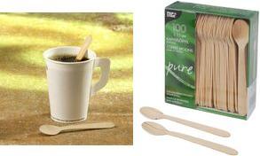 Papstar Wooden Apri "Pure", lunghezza: 110 mm, 100 fatti in legno di betulla naturale, biodegradabile - 1 pezzo (10085)