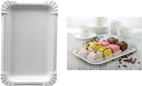 Plate di cartone papstar "pura" angolare 240 x 330 mm bianco da scatola di fibre fresche al 100% cibo -safe compostabile - 1 pu