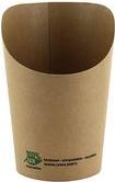 Papstar Wrap Cup "Pure" rotondo 230 ml marrone realizzato in fibra fresca certificata FSC con stelo organico-1 (87271)