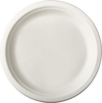Piatto PAPSTAR in canna da zucchero 23 cm x 23 cm bianco