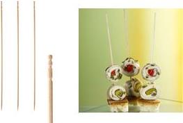 PAPSTAR spiedini monouso per finger food in legno marrone