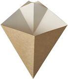 Papstar Fries Frites-Tiptes "Pure" Maize 165 x 195 mm di cartone con un angolo di immersione contenuto di fuffer 100 g resisten