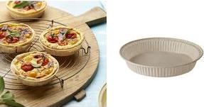Papstar Baking padella "pura" rotonda 220 ml marrone in carta pergamena con strato di silicone adatto per congelamento - 1 roba