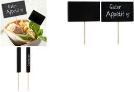 Papstar Fingerfood -Spiee "Blackboard" Lnge 90 mm Spiee Made di legno bambù barra di Mae 37 x 63 mm - 1 ripido (87201)