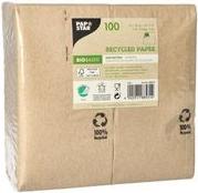 Papstar Bistro tovagliolo, 330 x 330 mm, 3-strato, Natura 1/8 volte, realizzato in tessuto riciclato, pezzo certificato FSC (88