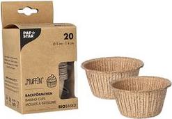 Papstar Muffins al forno, realizzati con gusci di cacao, 50 mm, natura fatta di fibre fresche e conchiglie di cacao, festival d