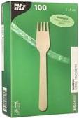 Papstar Wooden Forks "Pure", cerato, lunghezza: 160 mm realizzato in legno di betulla naturale leggero, biodegradabile - 1 pezz