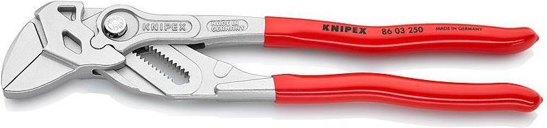 Pinza chiave KNIPEX 250 mm 86 03 250 SB pinza e chiave in un unico utensile pinza cromata manici rivestiti in plastica 17 posiz