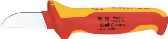 Coltello per cavi KNIPEX 185 mm, VDE, pacchetto self-service