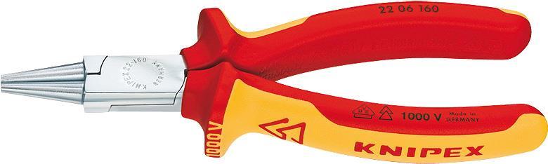 Pinza a becchi tondi KNIPEX VDE 160 mm