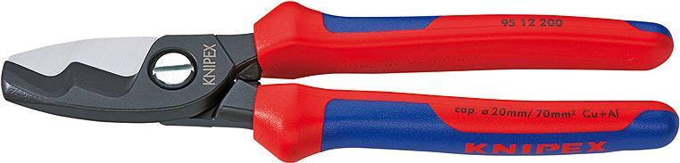 Cesoia per cavi a doppio tagliente 95 12 200 rosso blu lunghezza 200 mm