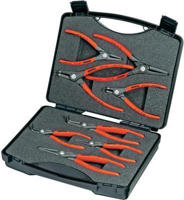 Set di pinze di precisione per anelli di sicurezza KNIPEX, 8 pezzi
